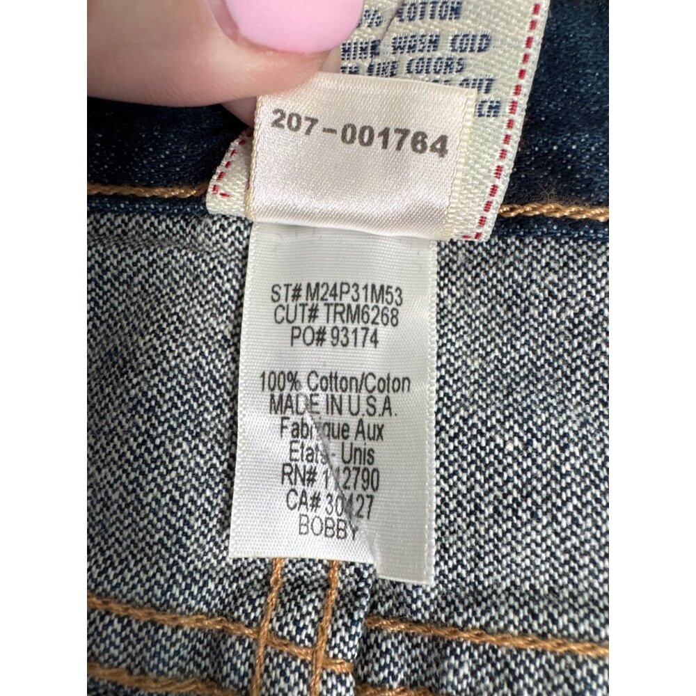 True Religion Mens 38 Bobby Blue Jeans 90s Y2K Buttons Casual Comfort Western - Picture 7 of 13